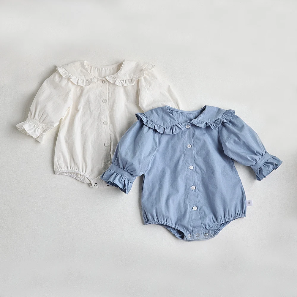 Girls Ruffle Sleeve Infant Bodysuit