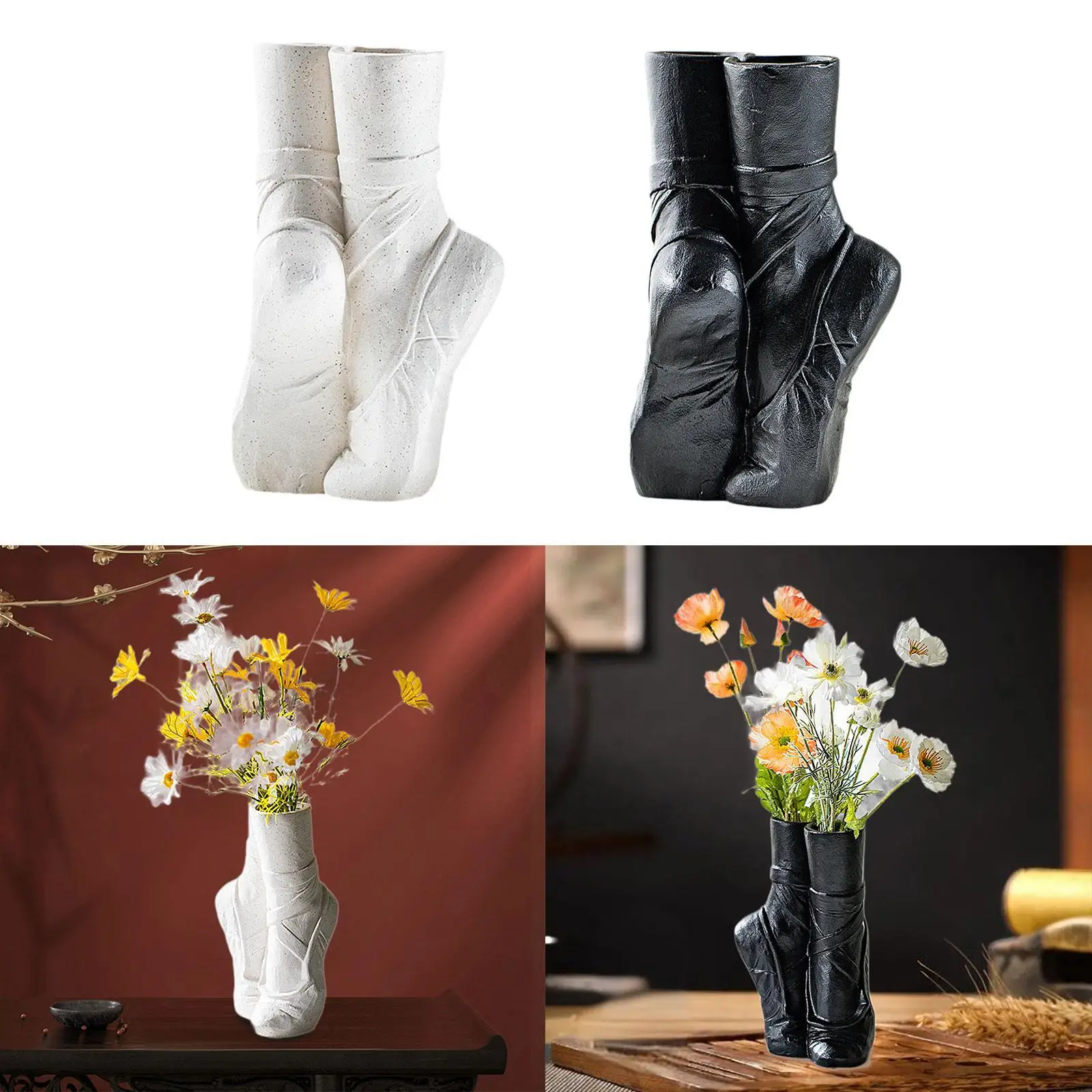 Porcelain Vase Gift Modern Flower Arrangement for Office Kitchen Bathroom