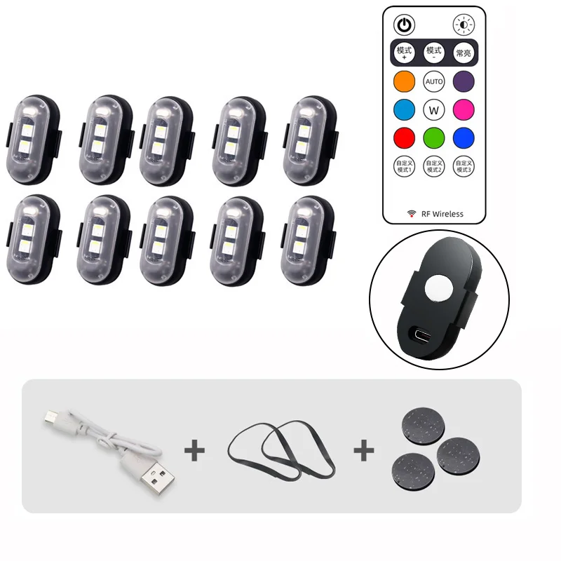 Wireless Remote-Controlled LED Magnetic Car Light - Flashing Warning & Multifunctional Decorative Illumination