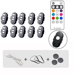 Wireless Remote - Controlled LED Magnetic Car Light - Flashing Warning & Multifunctional Decorative Illumination (10x)