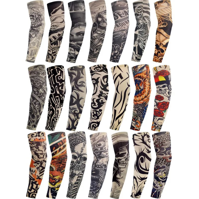 Flower Arm Tattoo Sleeve, Cycling Sports Sun Protection and UV Protection Tattoo Sleeve