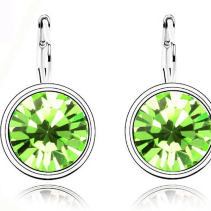 Pendant Earrings shine crystal round moon pendant candy sugar fashion jewelry charm girl birthday gift party brand design pendant earrings crystal earrings