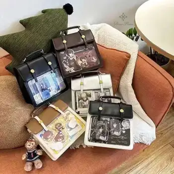 Zaino Ita carino alla moda Nuovo JK Spalla Lolita Messenger Borsa a tracolla per ragazze Borsa trasparente per display fai da te Y2K Mini zaino