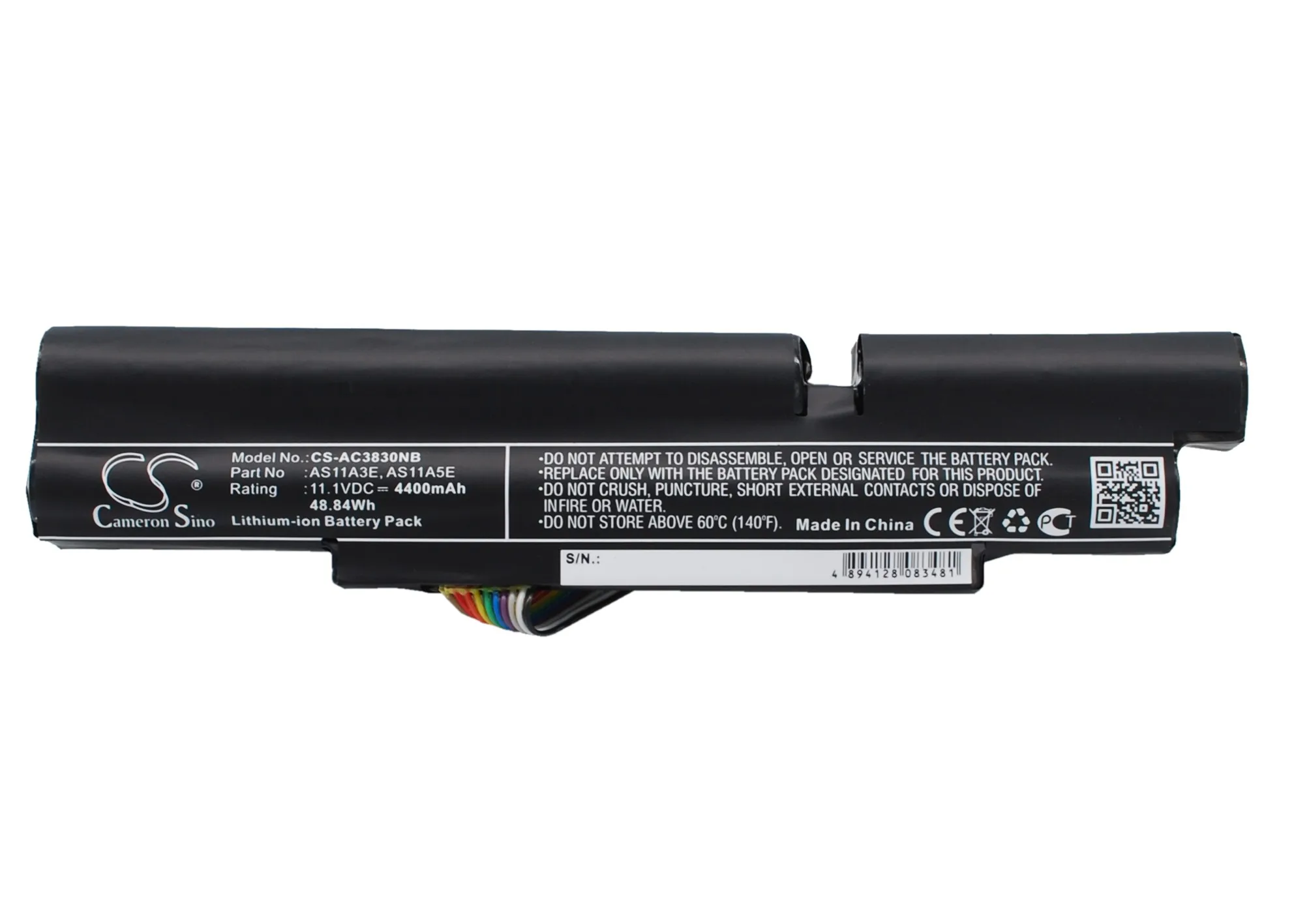 

4400mAh AS11A3E 3INR18/65-2 3ICR19/66-2 AS11A5E Battery forAcer Aspire TimelineX 3830T, TimelineX 3830T-2313G32nbb