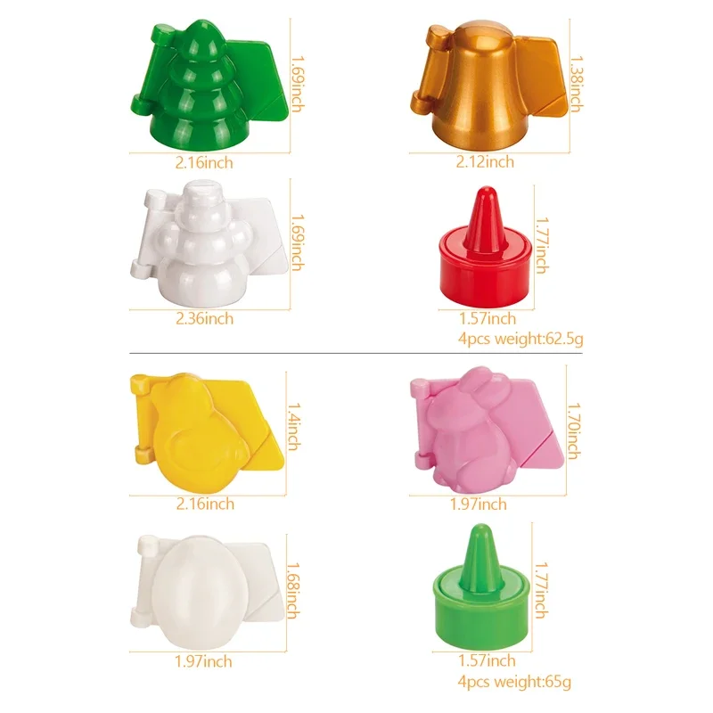 4Pcs/Set Christmas Cookie Mould Easter Mould For Filled Cookies Easter Plastic Bunny/Egg Moulds Cookie Tools