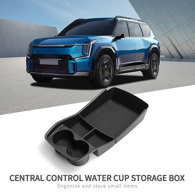 Car Central Control Storage Box Central Storage Box Armrest Tray Holder Organizer Auto Interior Tidying Accessories For KIA Ev9 6