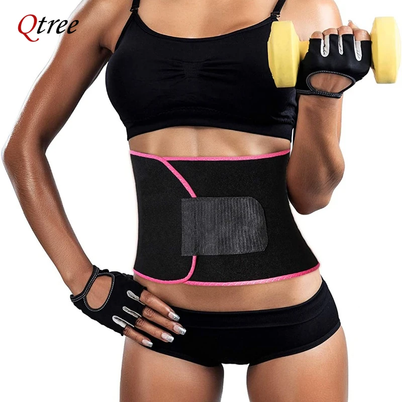 

Qtree Waist Trimmer Belt Fat Burning Sauna Sweat Corset Waist Trainer Weight Loss Strap Abdominal Slim Body Shaper Gym for Women