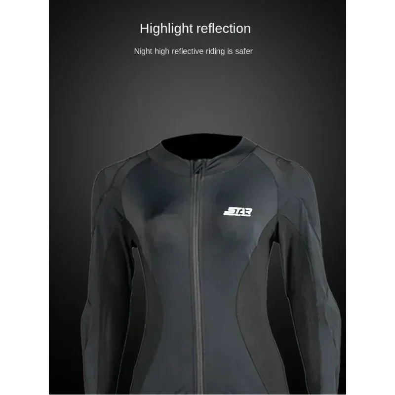 Star Knight Motorcycle Vest Women's Motorcycle Riding Clothing Summer Mesh Cloth Breathable Protection Against Fall Slimming