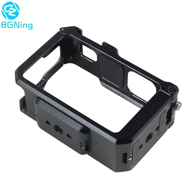 Verbessertes magnetisches Schnellwechsel-Kamerakäfig-Rig für DJI OSMO Action 3 4 5Pro Cold Shoe Mount 1/4" ARRI Schutzrahmen-Gehäuse-Kit
