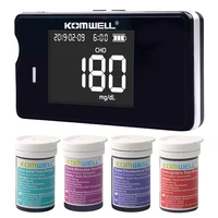 Medical Multi-Function Meter 4 in1 Cholesterol Uric Acid&Hemoglobin Blood Glucose Test strips kit for Diabetes Gout with Lancets