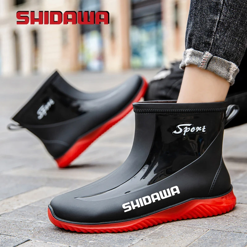 Men's Summer Waterproof Fishing Rain Boots Work Non slip Kitchen Water