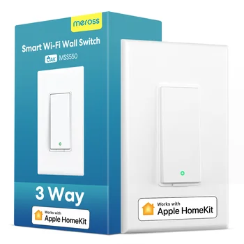 Meross 3 Way Smart Switch WiFi Light Switch MSS550 Push Button Wall Switch Work with HomeKit Alexa Google Assistant SmartThings 1
