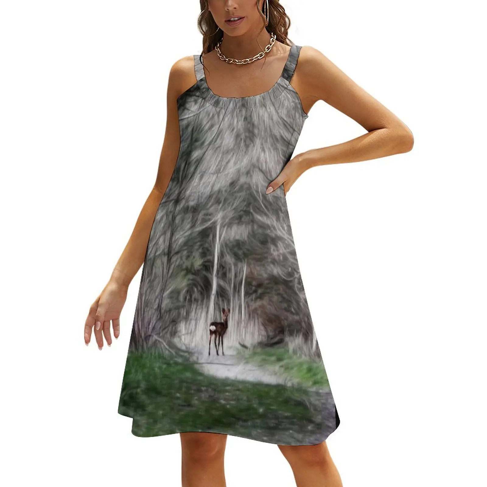 

Fantasy woodland forest animals Beach Sling Skirt long dresses for women long dress women summer dresses for women 2024