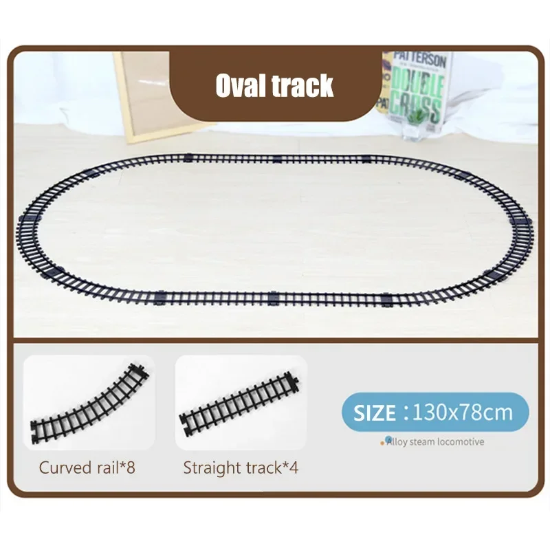 Battery Operated Railway Classical Freight Train Water Steam Locomotive Playset with Smoke Simulation Model Electric Train Toys 5