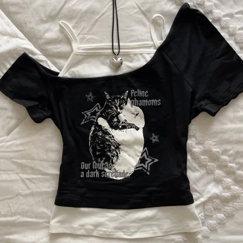 Goth Bat Y2K 2-Piece Top 1