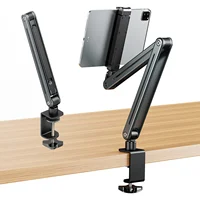 Foldable Flexible Tablet Holder Aluminum Alloy 360° Rotation Bed/Desk Arm Mount Tablet Stand for IPad/iPhoneX/iPad Pro/N-Switch 1