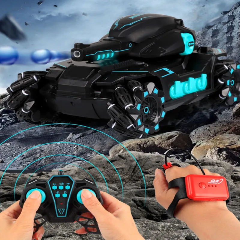 

New Large RC Car 4WD Tank Water Bomb Shooting Competitive Rc Toy Electric Gesture Water Bomb Tank Off-Road Car Kids Toy Gift