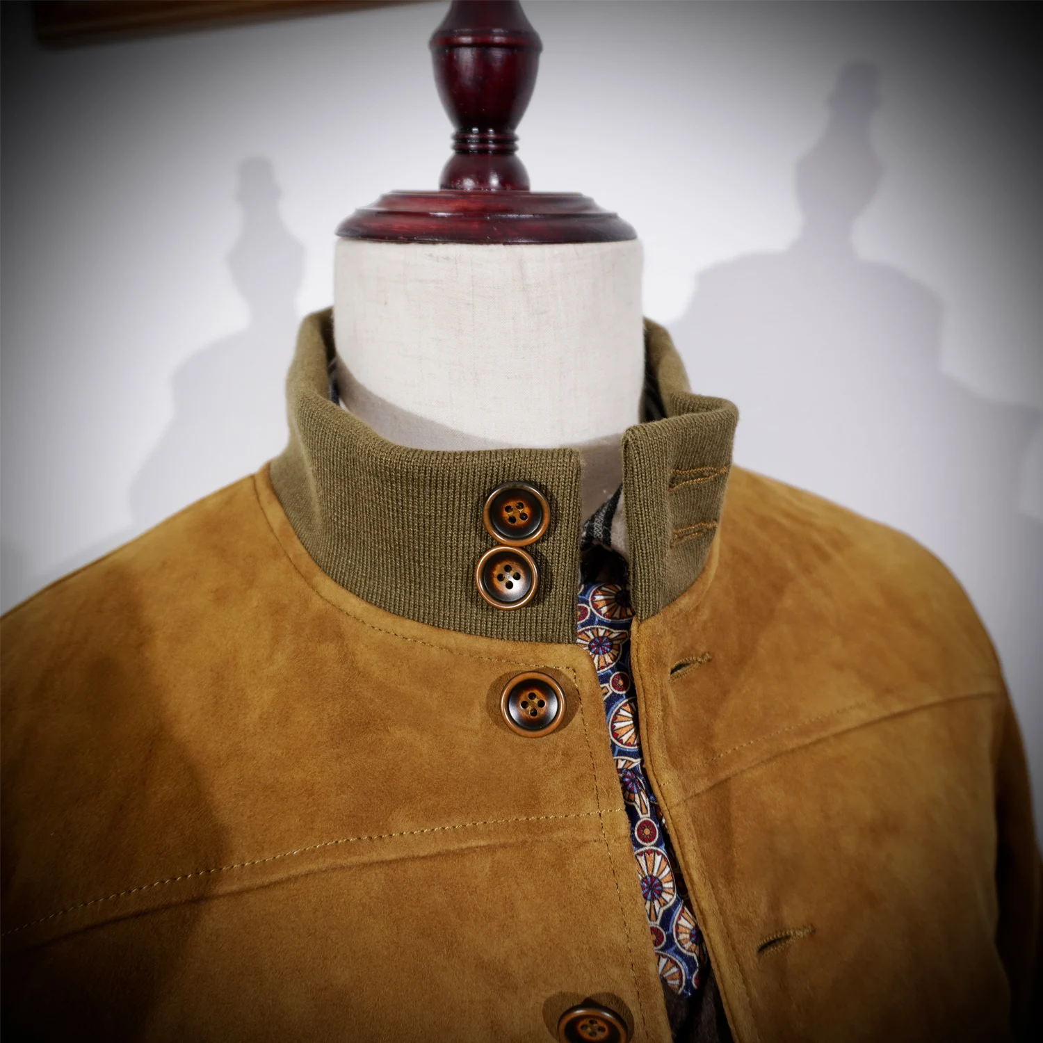 R*n様 70-'s France製 suède leather flight 70's] French Air Force Pilot Leather Jacket with China Strap