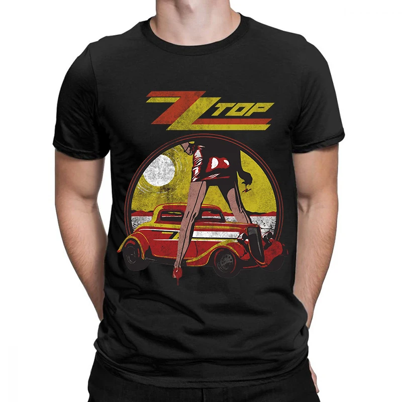 Men's Zz Top Vintaged Legs Rock T-Shirt Print casual Tshirt