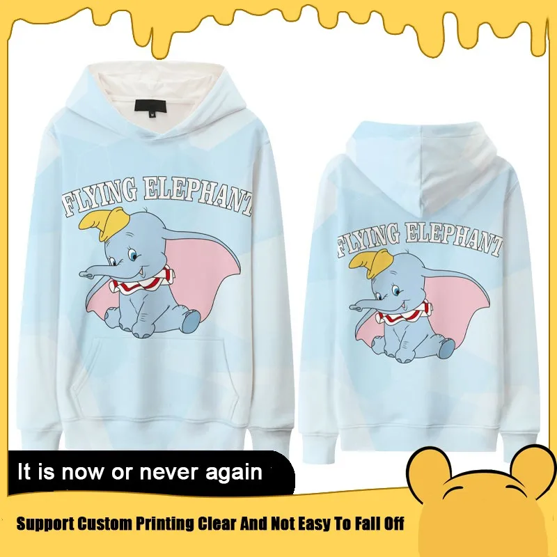 

Disney Dumbo Co-named Hoodie Women New Fall And Winter Hooded Clothes Loose All Match Children's Coats