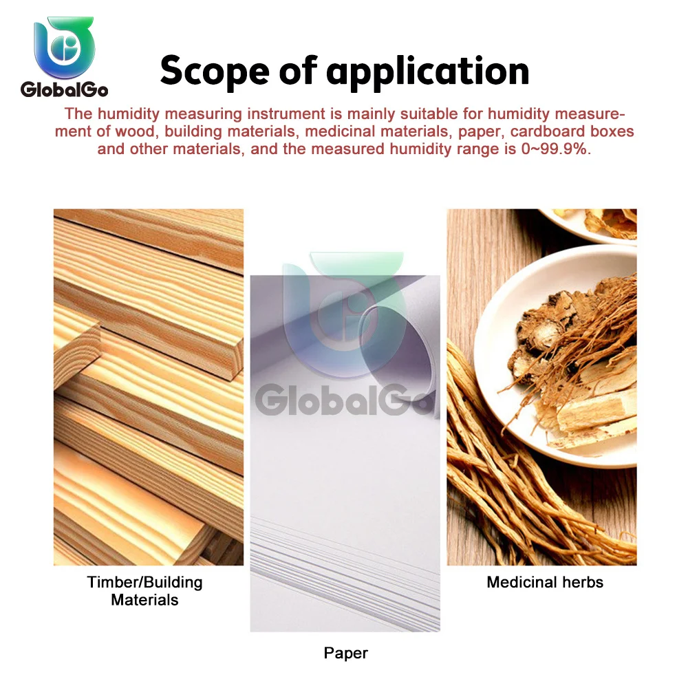 MT-10 Wood Moisture Meter Wood Humidity Tester LCD Displays Hygrometer Timber Damp Detector Resistance Measurement Tree Density wood moisture meter