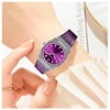 New Style Violet High-End Ladies Wrist Watch Luxury Diamond Waterproof Luminous Women's Watch 3