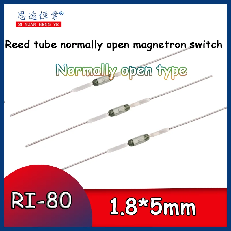 Ri-80 1.8*5Mm Reed Tube Interruttore A Induzione Magnetica Magnetron Normalmente Aperto