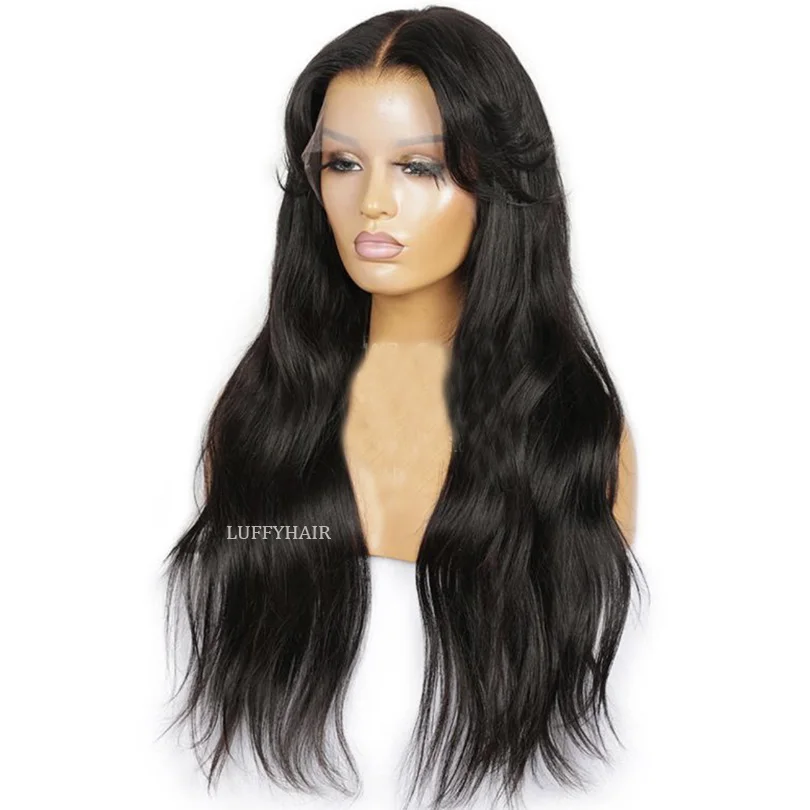Brazilian Body Wave Full Lace Wigs For Women 5x5 Silk Base Full Lace Human Hair Wigs With Baby Hair 24inch 180% Density