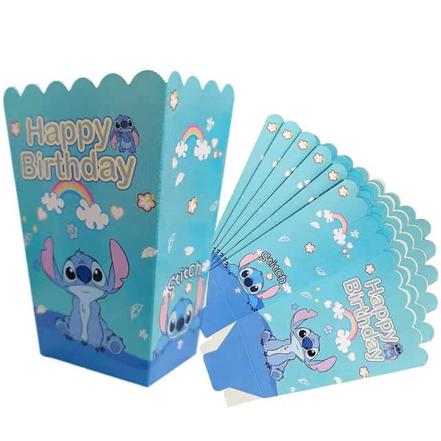Boîtes à Popcorn Disney Lilo & Stitch 12 pièces/lot, fournitures de  décoration de fête d'anniversaire pour enfants, décor de cadeaux de noël -  AliExpress