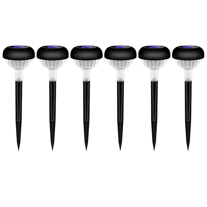 

6 Pack Solar Outdoor Lights, LED Solar Powered Garden Lights, IP65 Waterproof Solar Pathway Lights For Yard/ Landscape