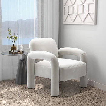 SEYNAR Mid-Century Modern Velvet Upholstered Accent Chair for Living Room 3