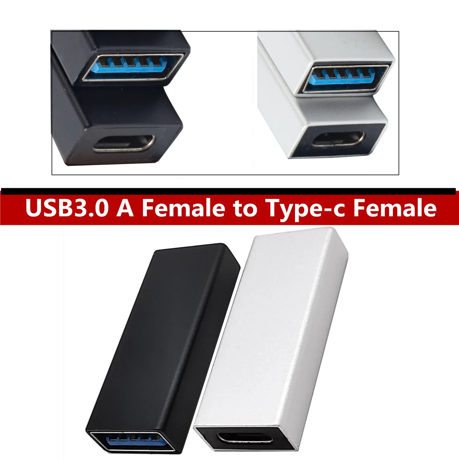 고속 USB C USB 3.1 유형 C 여성 USB 3.0 A 여성 어댑터 변환기 어댑터 5gbps Aata 전송 블랙 실버