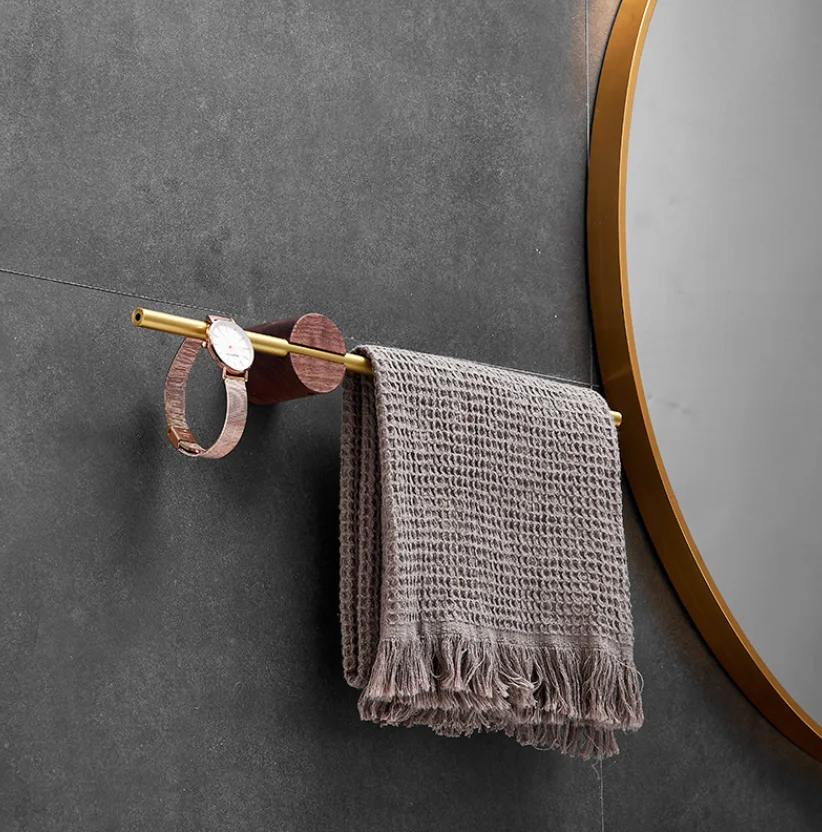 Single Tier Bathroom Wall Towel Rack Holder Bath Storage Shelf Bathroom Accessories