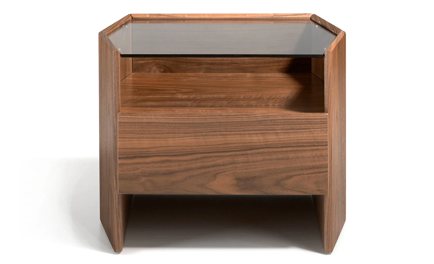 

Italian Minimalist North American Black Walnut Solid Wood Bedside Modern Minimalist Bedroom Bedside Locker
