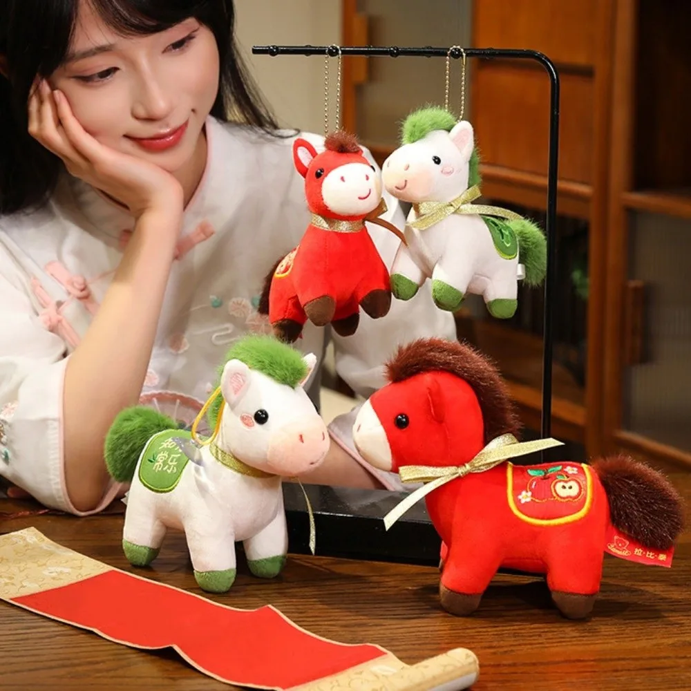 Adorable Mascot 2026 Horse Cute Good Luck Lucky Horse Creative Kawaii Zodiac Pony Figurine Year of Horse