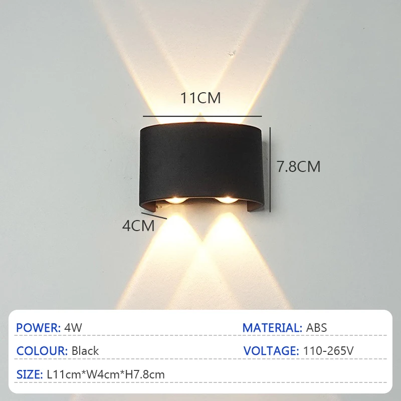 LED Up and Down Waterproof Wall Light for Indoor & Outdoor Spaces