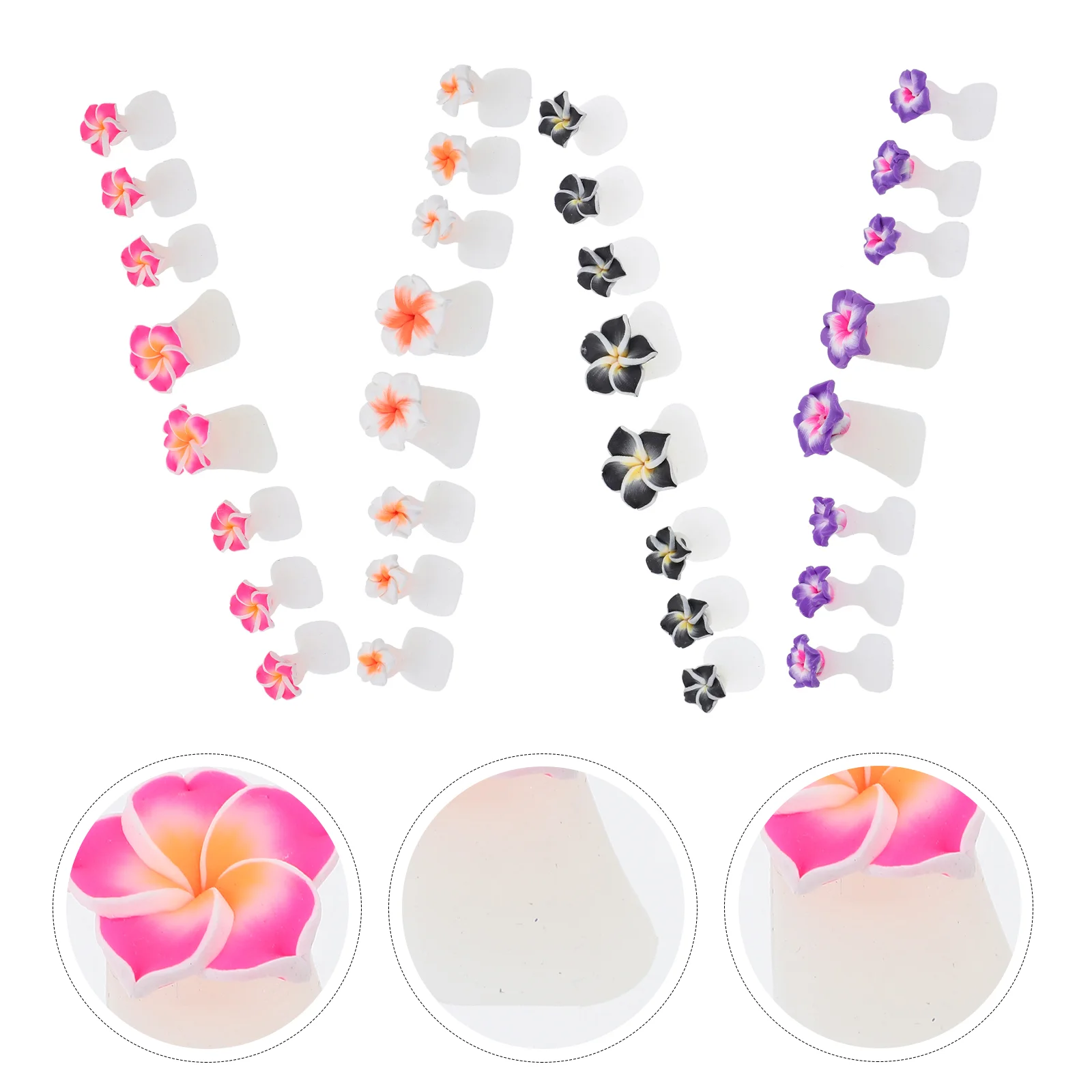 

32 pcs Decorative Toe Separator Silicone Toe Separator Women Pedicure Toe Separator Floral Toe Separators