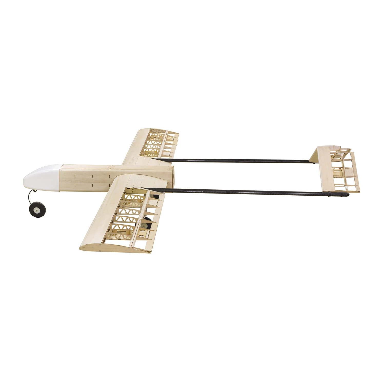 Détail de l'aile du planeur RC 2100mm EPO, surface lisse et profil aérodynamique, prêt à voler.
