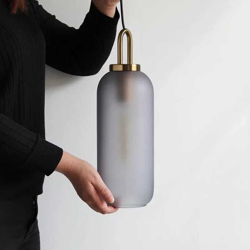Nordic Modern Vintage Pendant Lamp Style Loft Restaurant Living Room Bar Bedside Glass Light Industrial Lighting Hanging Indoor 3
