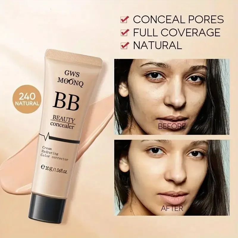 Waterproof BB Cream Full Coverage Liquid Foundation Long-Lasting Concealer & Illuminating Suitable for All Skin Types cosmetics bb cream