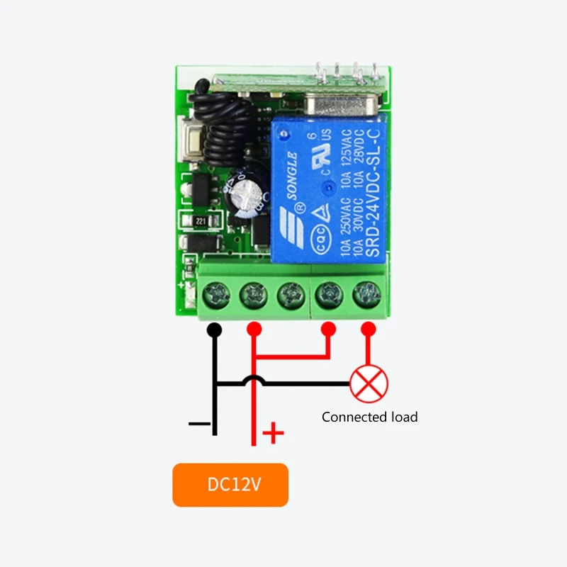 DC12V 무선 제어 스위치 릴레이 수신기 모듈 RF 원격 송신기 433Mhz K1KF