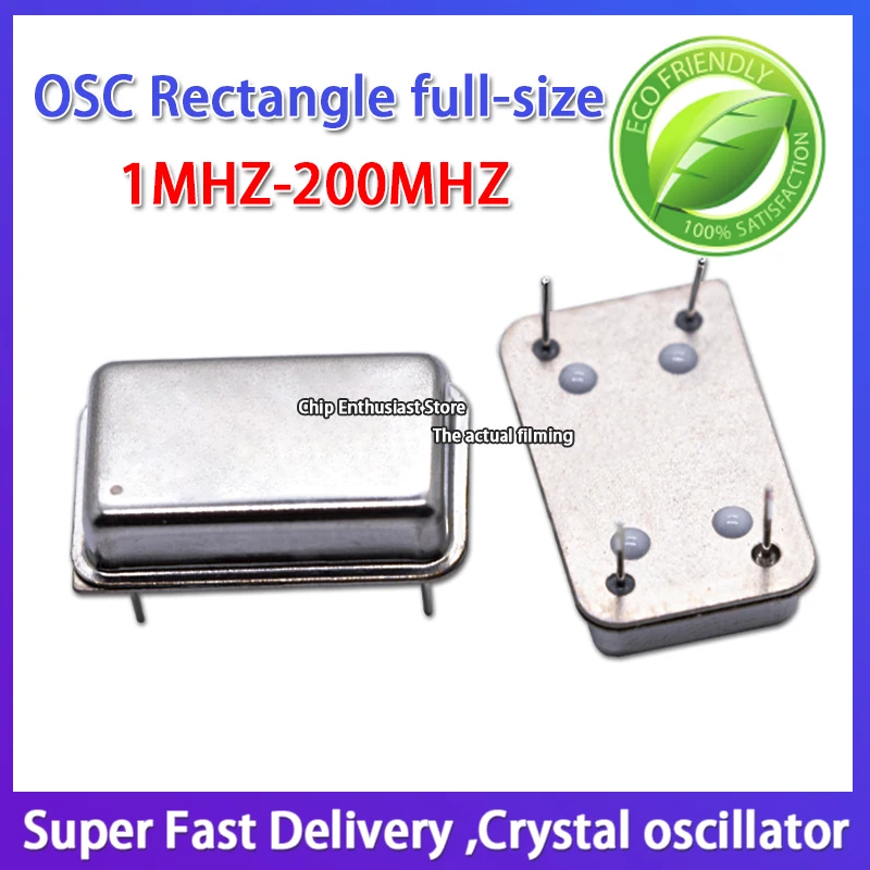 3PCS Rectangular full-size 1m 1.000mhz OSC in-line active crystal oscillator 1MHz 4-pin oscillator clock