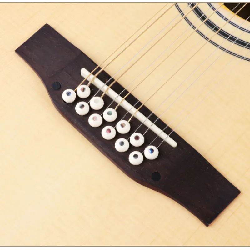Acoustic Electric Guitar Steel-String Spruce D-Body 12 Strings Folk Pop Cutaway Install Pickup acoustic electric guitar