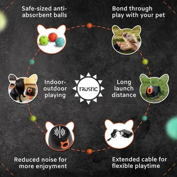 Automatic Ball Launcher for Dog, Indoor or Outdoor Thrower Fetch Toy, Adjustable Range (Ball Launcher), Ball Launcher 4