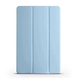 Compact Magnetic Folding Stand PU Silicone Tablet Case - Premium Soft Back Cover for MatePad Mini 2025 (Ice blue)