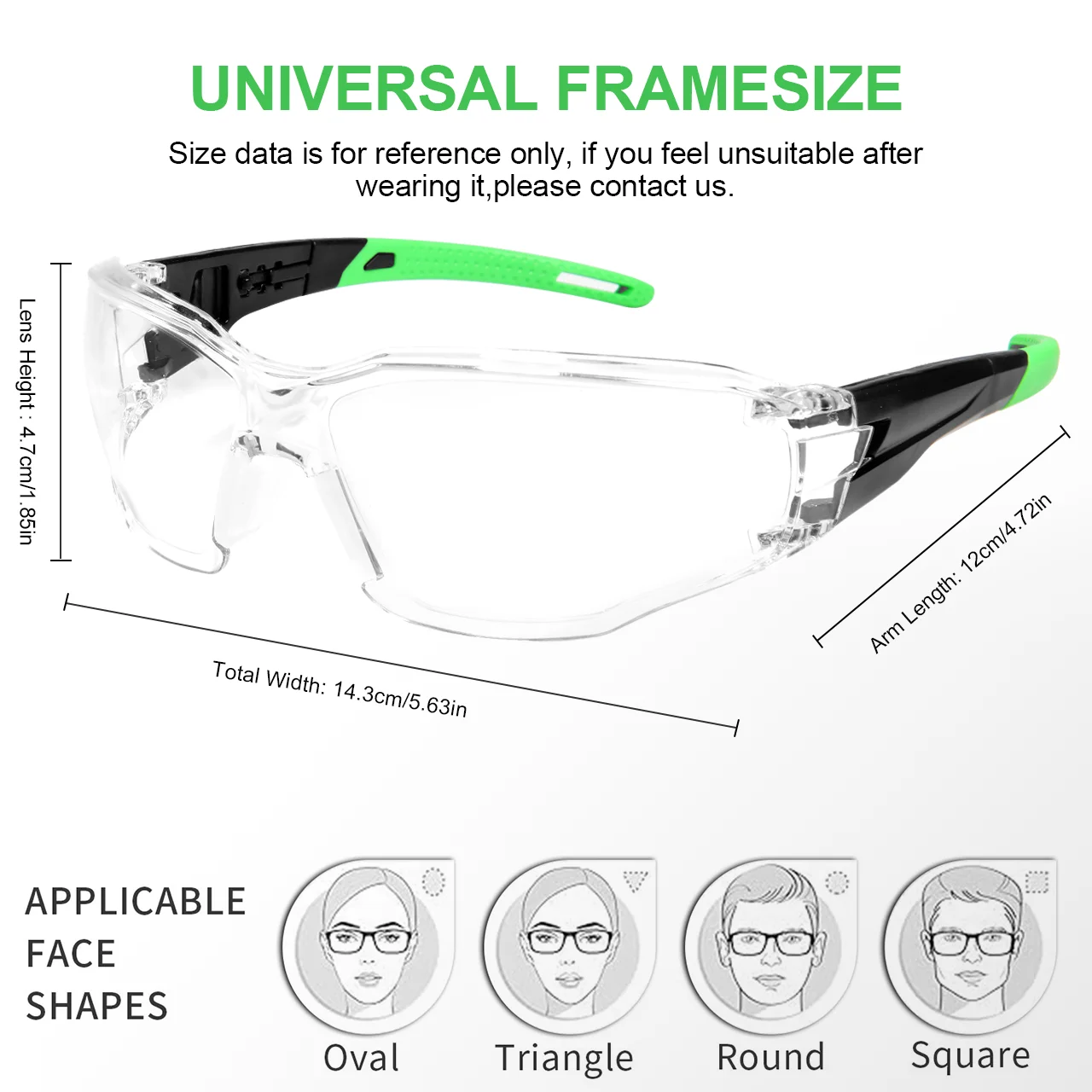Verstellbare Schutzbrille HM12 Antibeschlagbrille für Männer und Frauen, blaues Licht blockierender Augenschutz mit klaren Gläsern – Detail 8