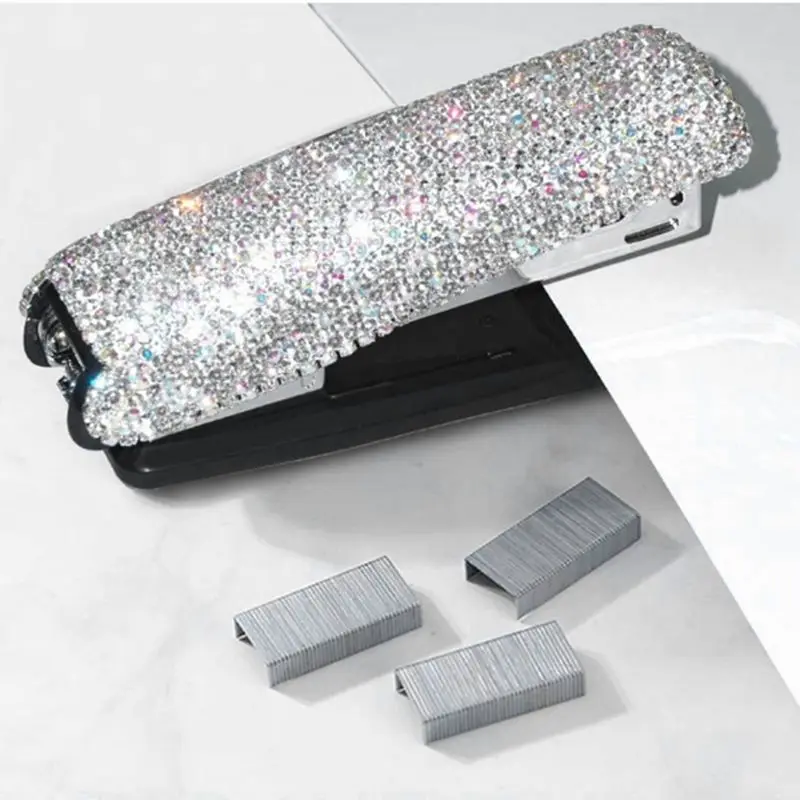 Diamond Crystal Handmade Bling Dazzling Stapler For Office, School, Or Home