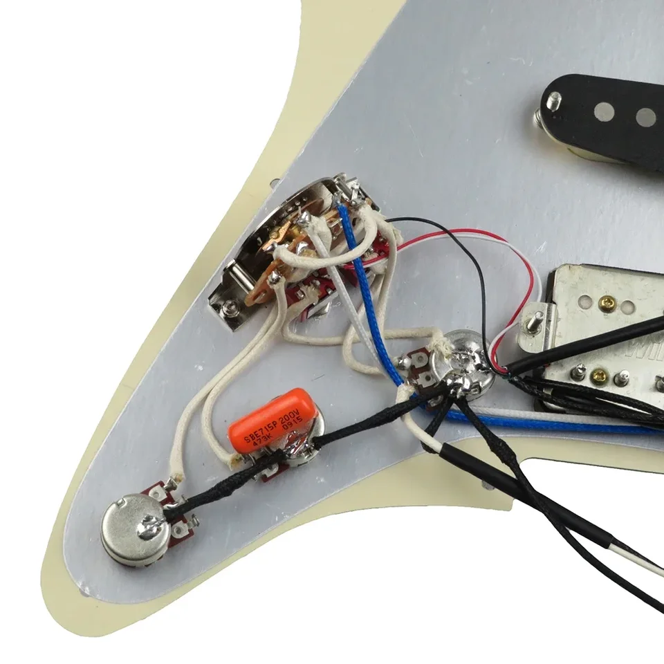 Pré-Carregado Guitarra Stratocaster Pickguard SSS Pick Guard Wilkinson Ainico 5 Captador Multi Interruptor Para Fender E I.518701461