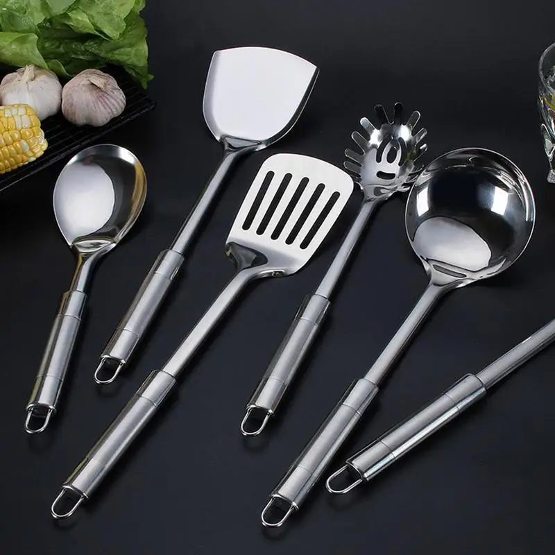 Stainless Steel Spatula Stir Fry Shovel Kitchen Utensils Set Cooking