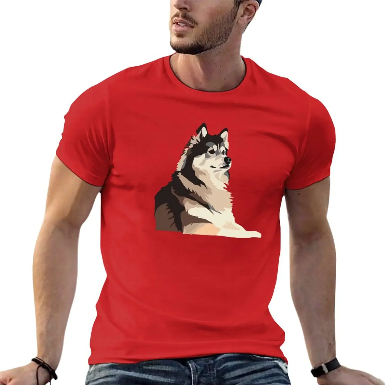 Maglietta Alaskan Malamute Oversize Magliette Grandi E Alte Da Uomo Ad Asciugatura Rapida